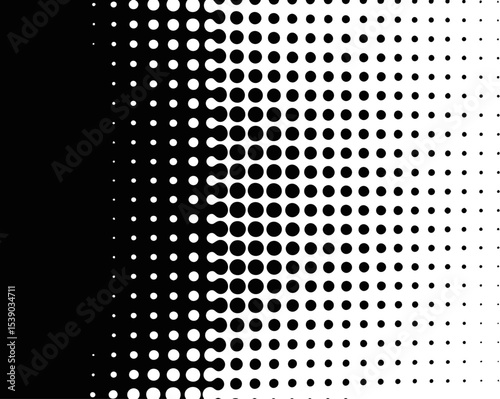 Halftone gradient background black and white vector graphic design pattern dotwork texture illustration 100 editable stock vector illustration