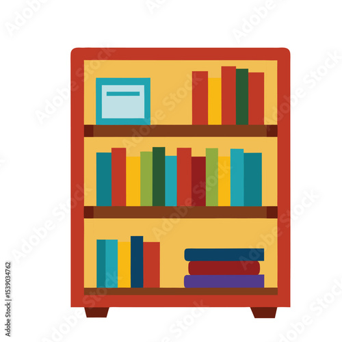 bookshelf-vector-illustration-on-white-background