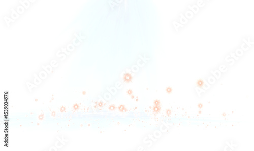 Yellow star flashed with sparkles sun isolated on white background. Soft glow without departing rays, sunlight with lens flare effect. PNG vector light effect.