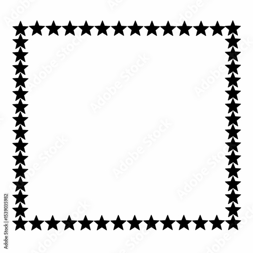 star border vector in minimal style, great for certificate frames, retro posters, labels, or bold graphic design projects