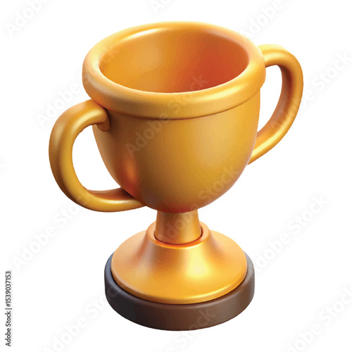 Golden Trophy Cup Award Winning Achievement Success Prize Celebration