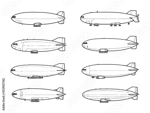 Blimp Monitor Line Drawing