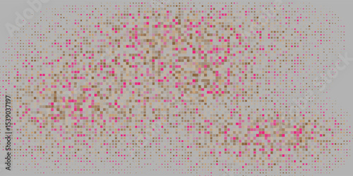 Art & IllustrationAbstract Vibrant Mosaic Pattern with Beige and Pink Accents