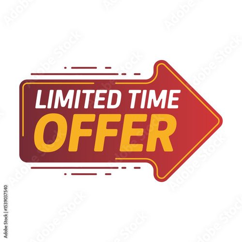 Limited time offer arrow design for sale promotion