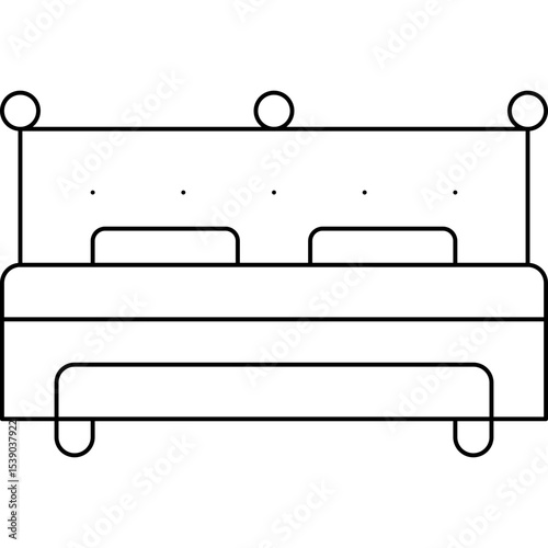 Master bed single icon vector illustration