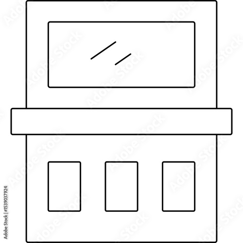 Machine single icon vector illustration