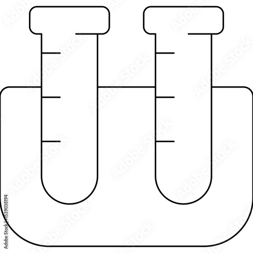 Test tube single icon vector illustration
