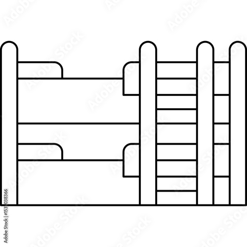 Bed single icon vector illustration