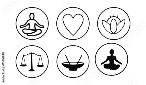 vector illustration of a set of icons for design
