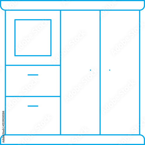 cupboard single icon vector illustration