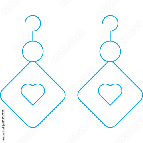 Ear rings single icon vector illustration