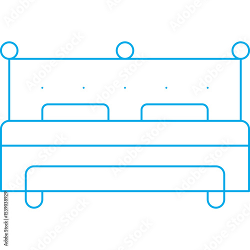 Master bed single icon vector illustration