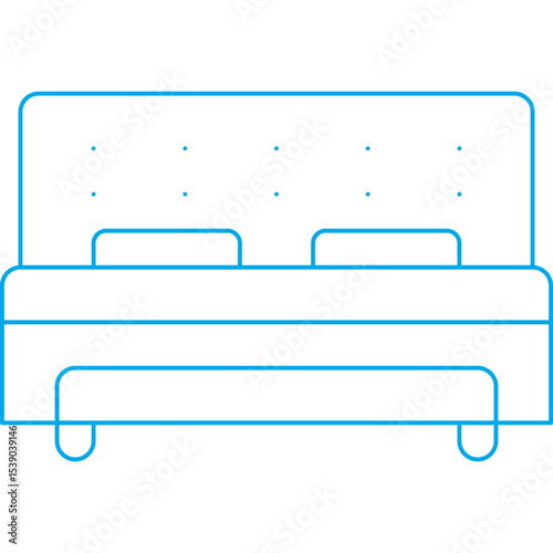 Sleeping bed single icon vector illustration