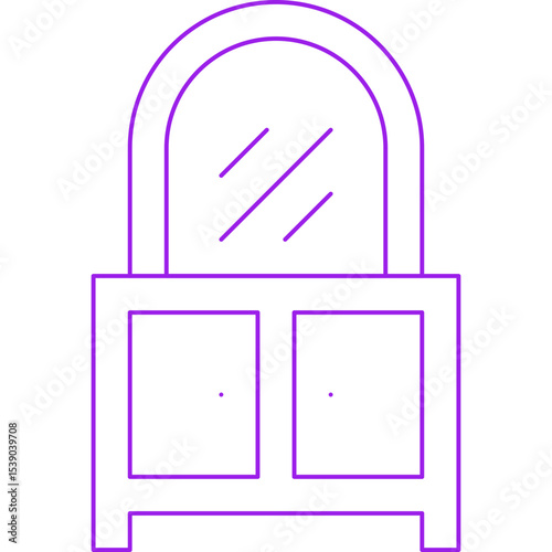 Dressing tables single icon vector illustration