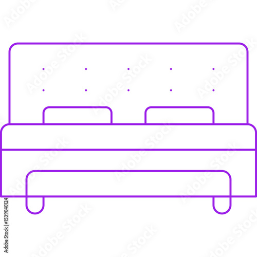 Sleeping bed single icon vector illustration
