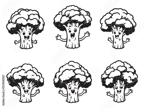 Vegetable Broccoli Sketch Drawing