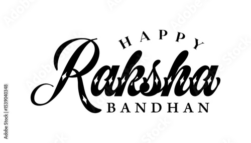 Happy Raksha Bandhan Typography lettering Vector Illustration.