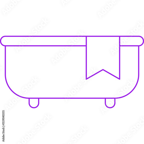 Bath tub single icon vector illustration