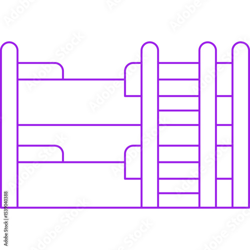 Bed single icon vector illustration