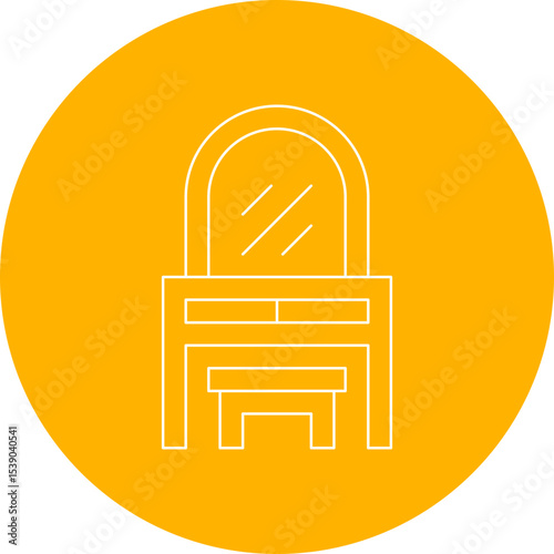Dressing table single icon vector illustration