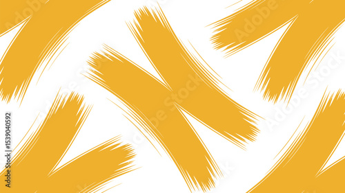 Abstract background yellow brush strokes on black backdrop modern art wallpaper design texture canvas graphic editable stock vector illustration