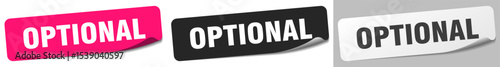 optional sticker. optional sticker set on white background