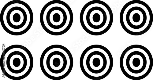 Abstract target pattern background circles design red black illustration wallpaper graphic art texture 100 editable stock vector illustration