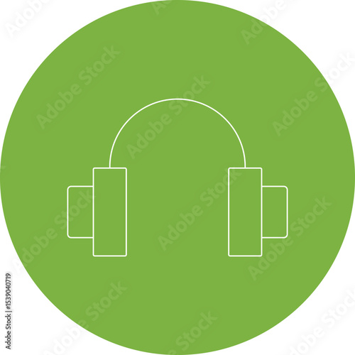 Headphones single icon vector illustration