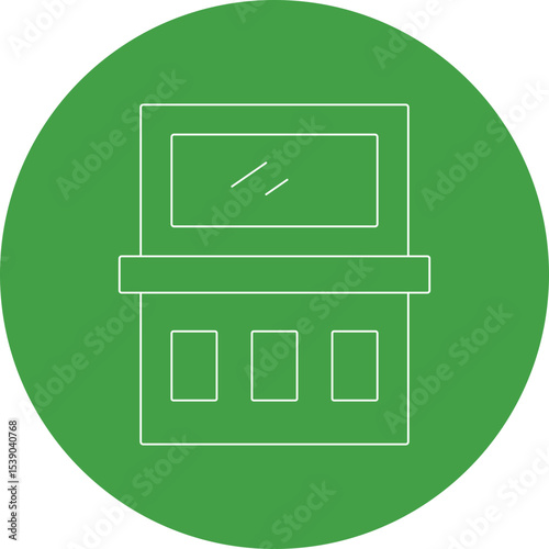 Machine single icon vector illustration