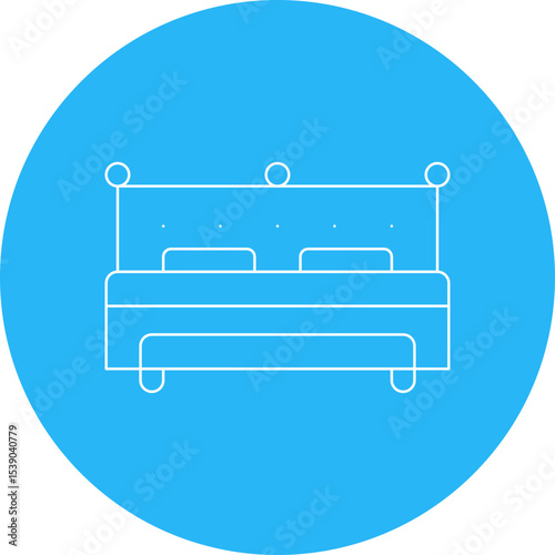 Master bed single icon vector illustration