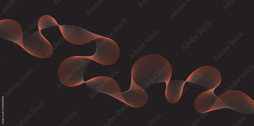 Modern multicolor gradient flowing wave lines. Parallel lines of vibrant color. Stylized line art background. curving and wavy gradient lines against a black background. Modern multicolor gradient flowing wave lines. Parallel lines of vibrant color. Stylized line art background. curving and wavy gradient lines against a black background.