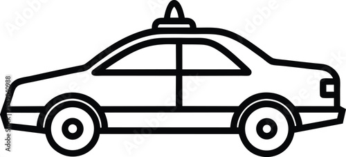 police cruiser vector art on white background