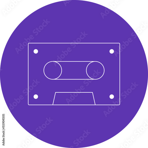 Cassete single icon vector illustration