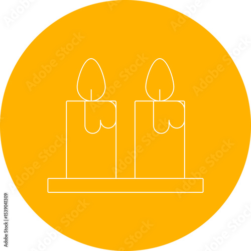 Candle single icon vector illustration