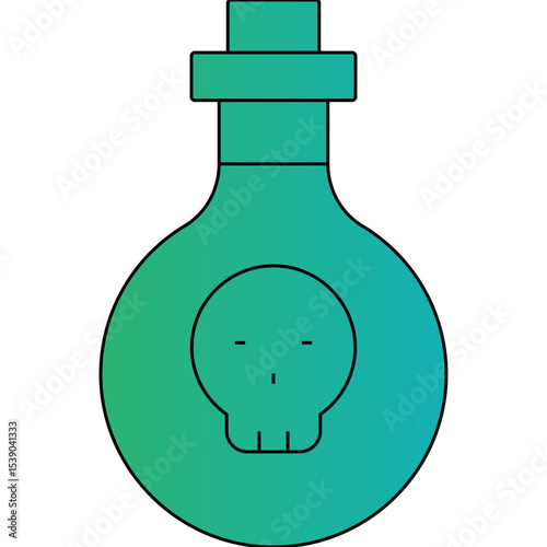 Dangerious Flask single icon vector illustration