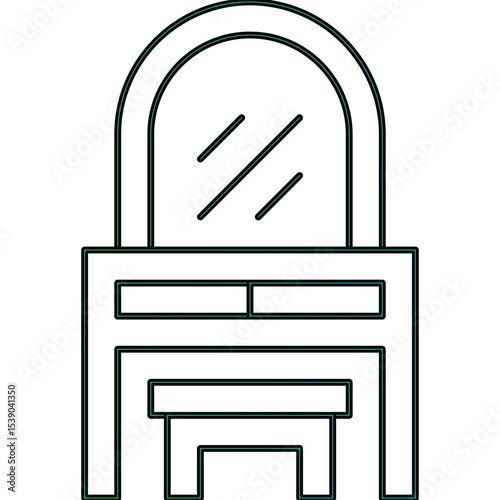 Dressing table single icon vector illustration