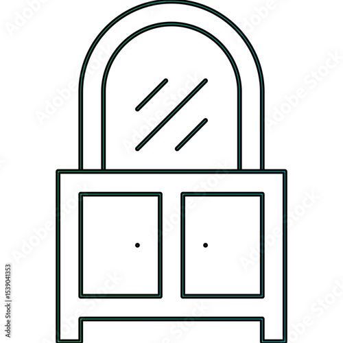 Dressing tables single icon vector illustration