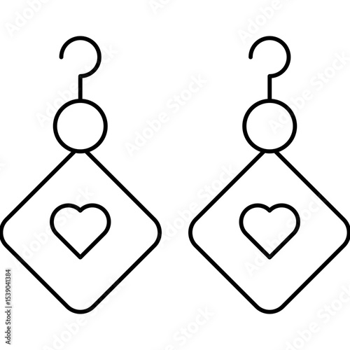 Ear rings single icon vector illustration