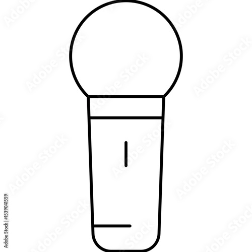 Mic single icon vector illustration