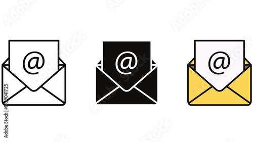 Animated Email Icons | 8s Clean Loop for Marketing, Communication & UI Videos