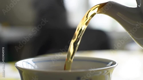 Tea Stream Pour | JD Liquid Silk Tracking Shot | Ceremonial Beverage Loop | ASMR Pour Template