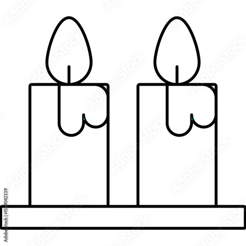 Candle single icon vector illustration