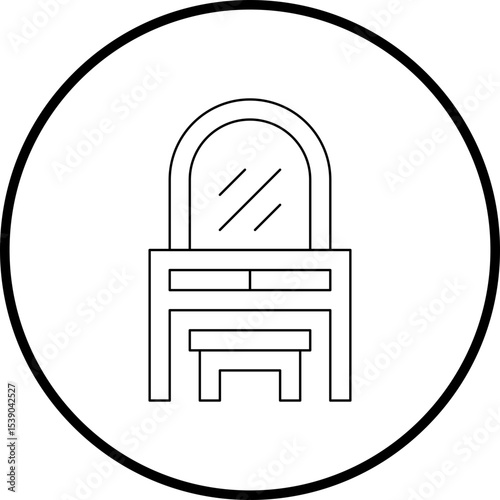 Dressing table single icon vector illustration
