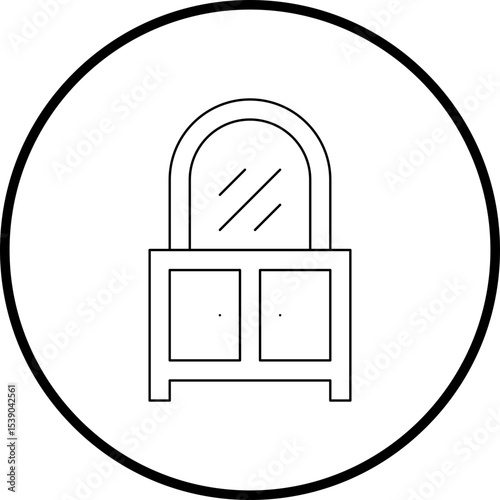 Dressing tables single icon vector illustration