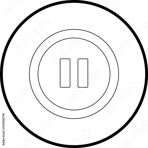 Pause single icon vector illustration