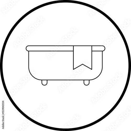 Bath tub single icon vector illustration