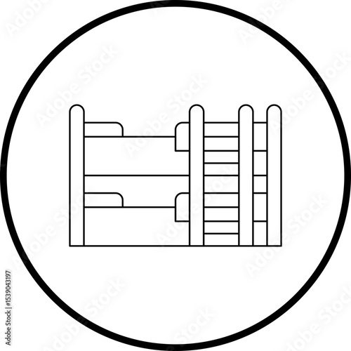 Bed single icon vector illustration