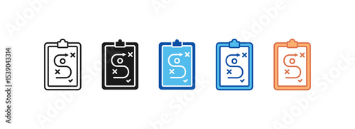 Strategy Icon Set Multiple Style Collection