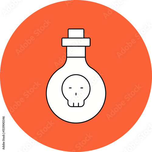 Dangerious Flask single icon vector illustration