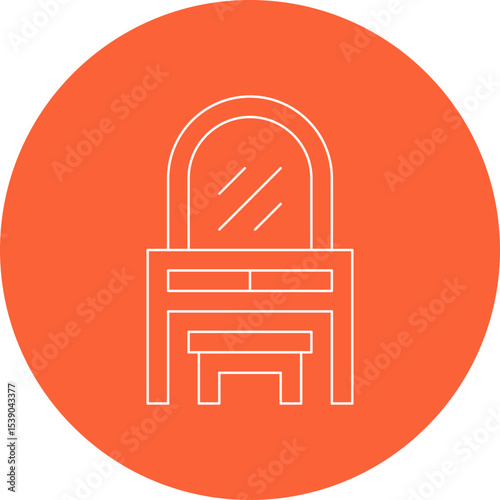 Dressing table single icon vector illustration